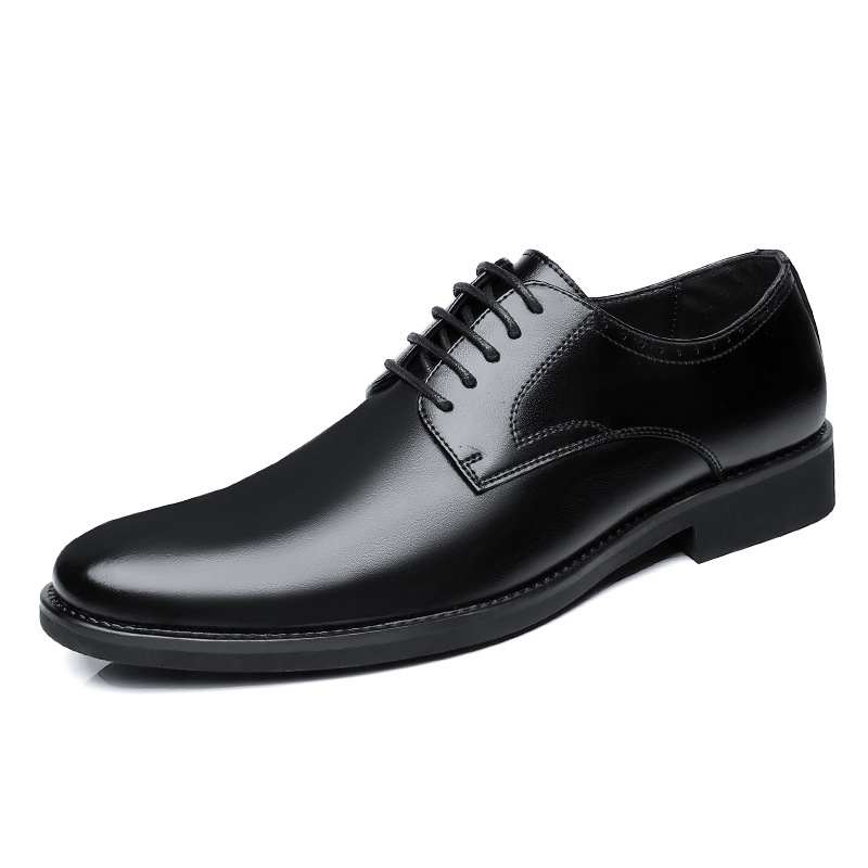 Picture of Leather Shoes Men's 2022 New Business Dress Casual Shoes Breathable Men's British Korean Pointed Groom Wedding Men's Shoes