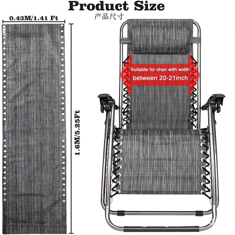 Picture of Recliner Accessories Teslin Recliner Mesh Folding Chair Lunch Break Beach Chair Cloth Accessories Nap Chair Thickened Fabric