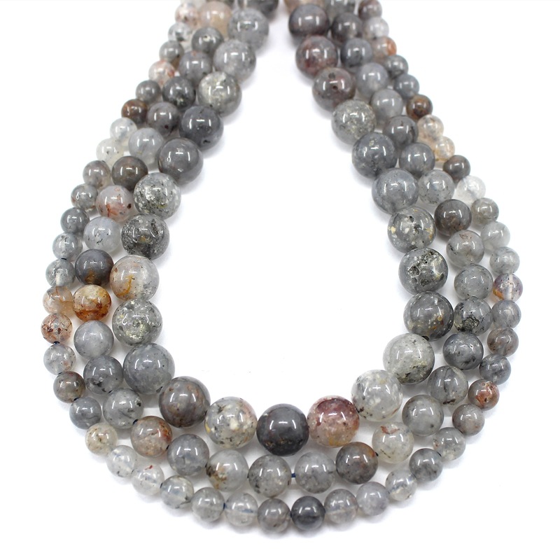 Picture of Natural blood cloud crystal glossy round beads loose beads beads semi-finished products wholesale handmade DIY bracelet necklace jewelry accessories