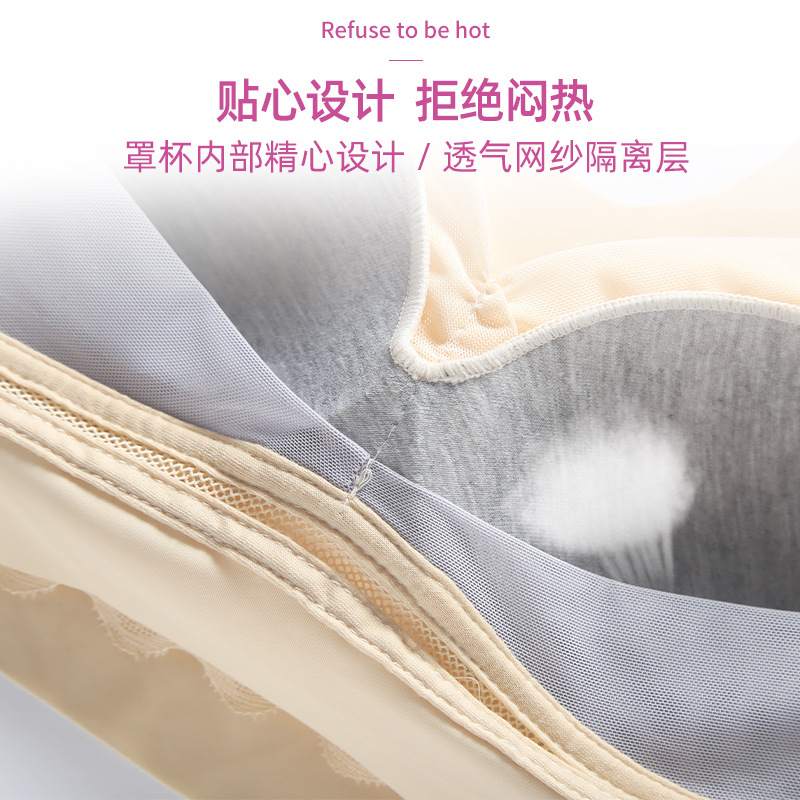 Picture of Cross-border new foreign trade plus size beauty back bra wireless vest-style sexy lace underwear women's sleep chubby girl