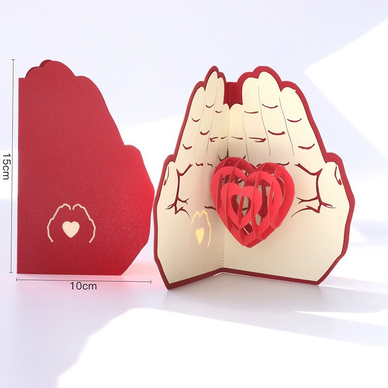 Picture of Teacher's Day Three-Dimensional Greeting Card Love Cherry Blossom Tree Paper Sculpture Valentine's Day Blessing Message Thank You Card Amazon Wholesale