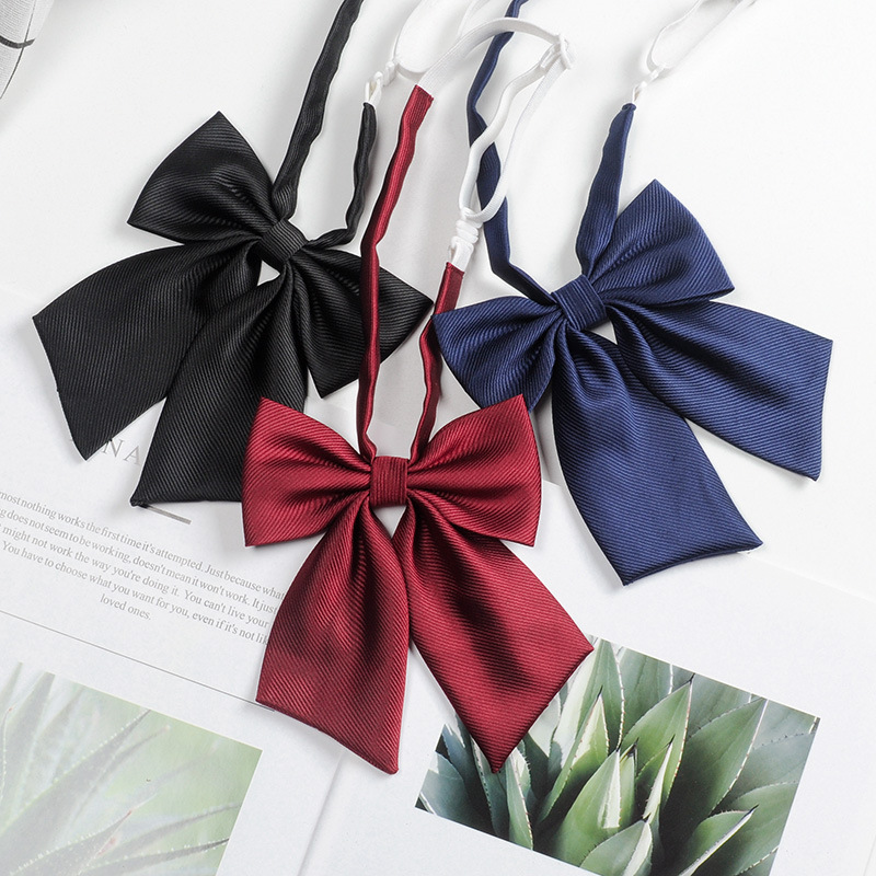 Picture of Jk Bow Tie Women Japanese Uniform Small Tie School Uniform Shirt No-Sew Sailor Collar Floral College Style Bow Ribbon