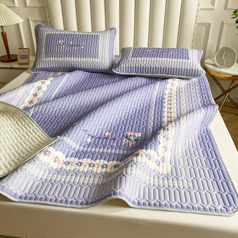 Picture of 2023 new large version of digital printing latex mat three-piece summer bedding air-conditioning mat washable