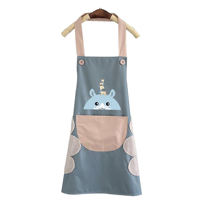 Lucky Deer Apron Kitchen Waterproof and Oil-proof Hand-wiping Advertising Gift Promotional Apron Printable Night Market Stall