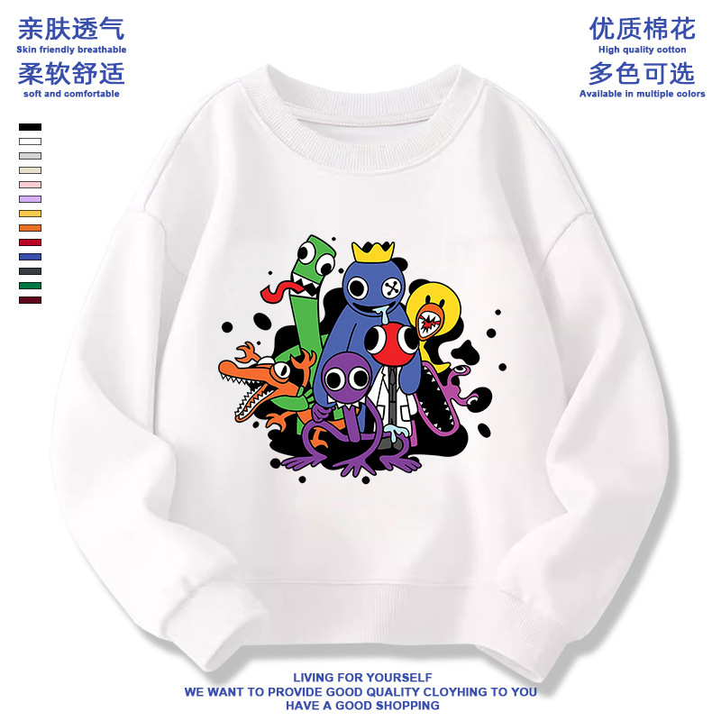 Picture of Rainbow friends peripheral Rainbow friends clothes children's sweater mouth water monster boys and girls round neck children's clothing