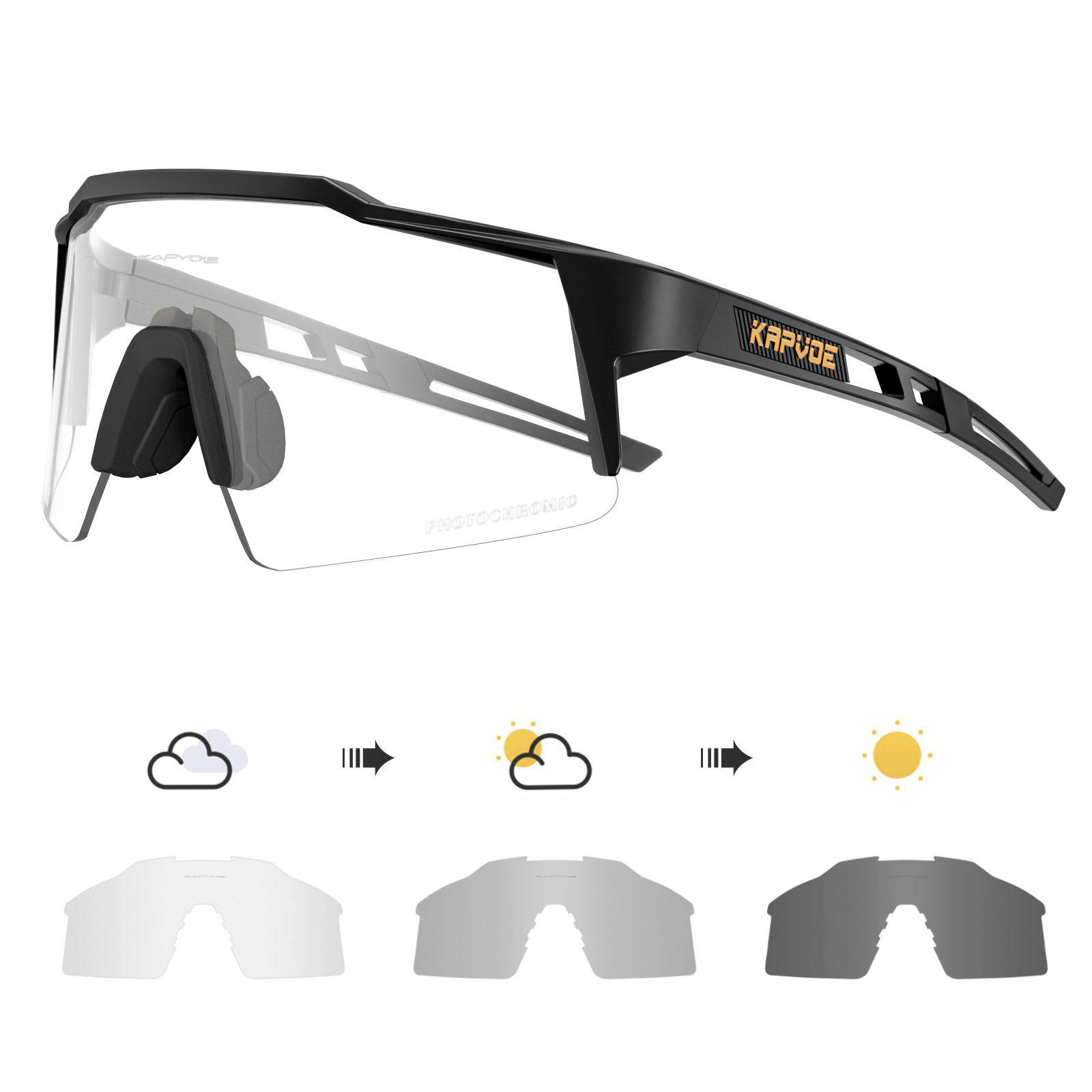 Picture of Kapvoe Cycling Glasses Four-Lens Set Bicycle Windproof Goggles Road Bike