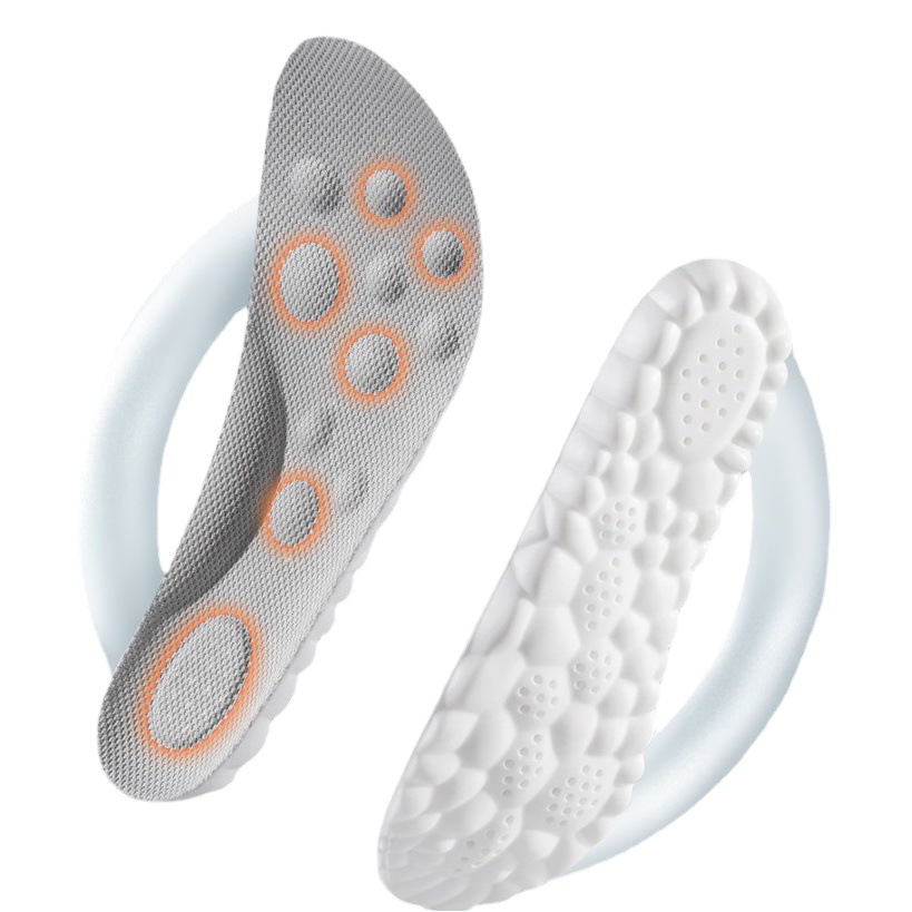 4D Clouds Stamping Feeling Insoles for Men and Women Soft Super Soft Comfortable Sports Sweat Absorbing Deodorant Thickened Long-standing Breathable
