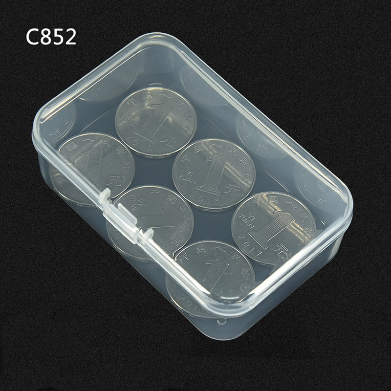 Translucent PP rectangular plastic box hardware parts Box mini finishing box covered components storage box C852