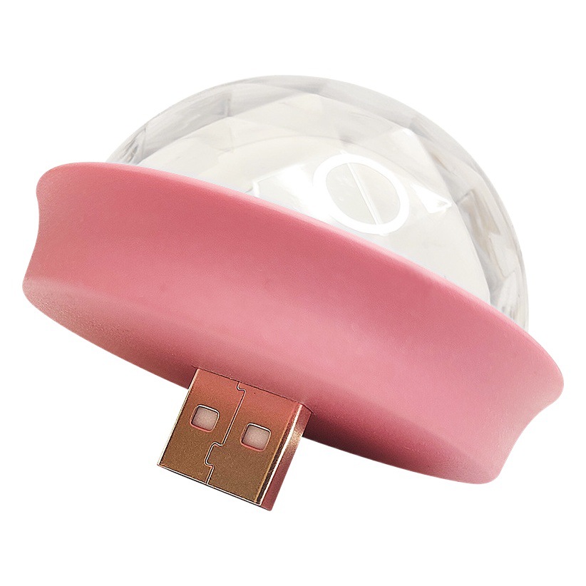 Cross-border mini DJ atmosphere small magic ball voice-controlled flash mobile phone car headlamp color light TikTok hot field disco dancing