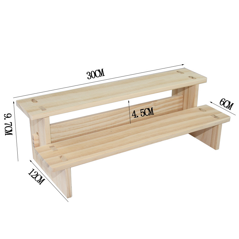 Picture of Solid Wood Ladder Display Rack Blind Box Storage Props Hand-Made Office Display Rack Bubble Mart Two-Yuan Jewelry Rack