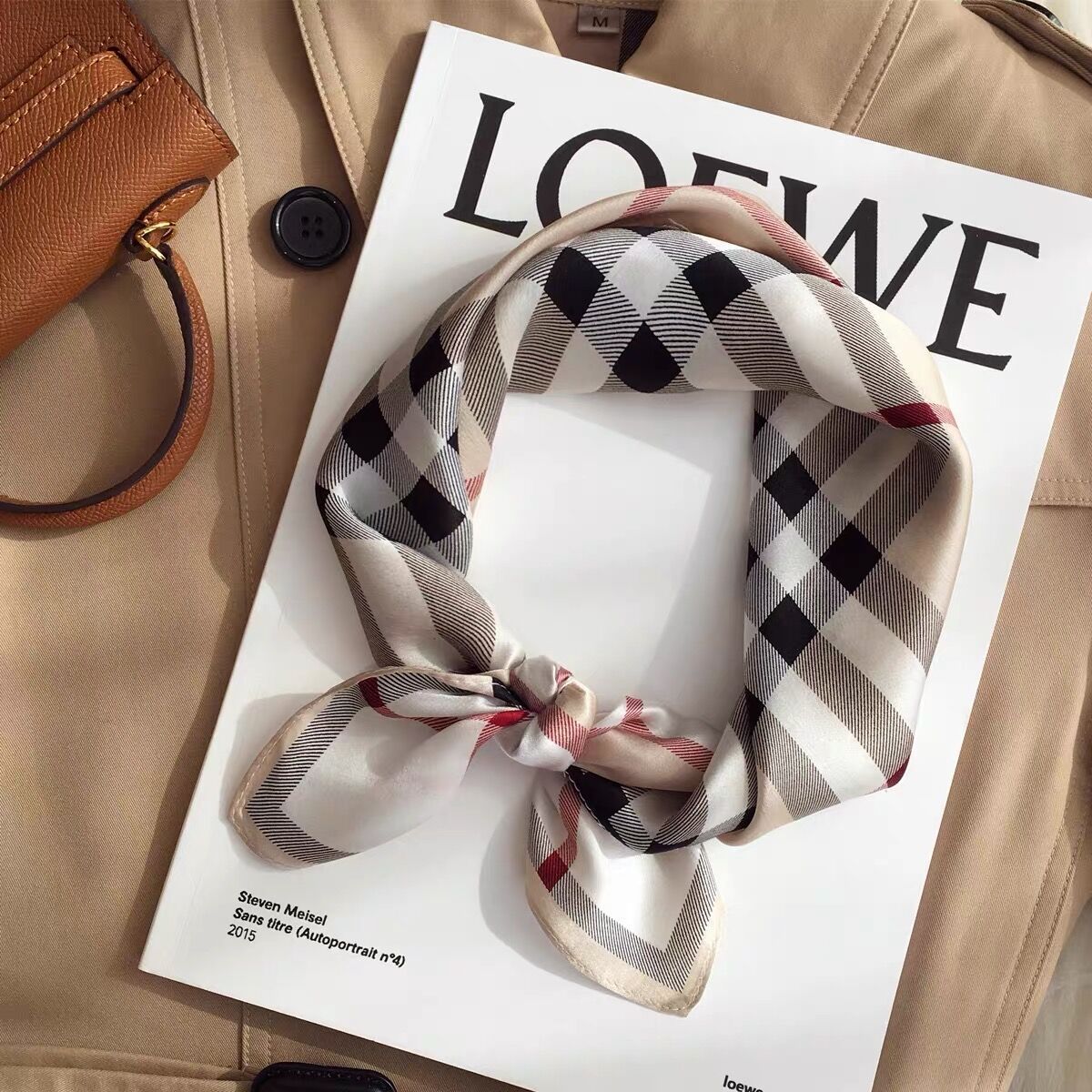 Picture of 2024 New Style Silk Scarves Women's Spring and Summer Fashion Printed 100 Mulberry Silk Small Square Scarf South Korea Ribbon Scarf