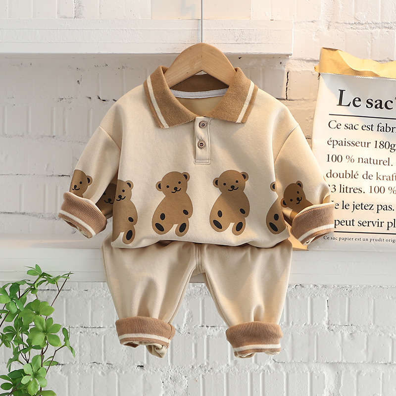 Picture of Children's Clothing Boys Korean Style New Spring Casual Fashion Sweatshirt Suit Kidsren's Spring & Fall Clothing Baby Fashionable Trend