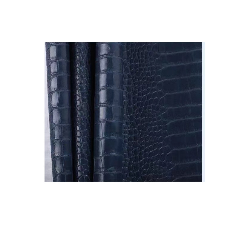 Picture of Factory wholesale spunlace fabric bottom crocodile pattern PVC leather luggage wine box packaging notebook cover artificial leather