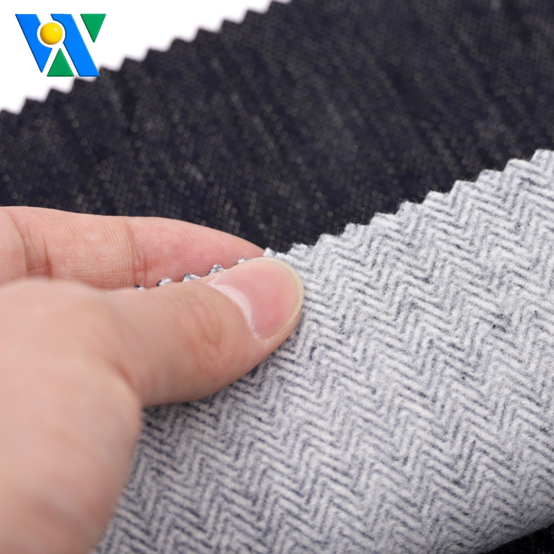 7 soles fleece denim does not fade elastic denim fabric autumn and winter warm clothing jeans fabric fabric