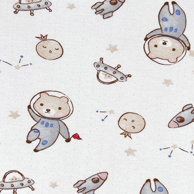 Picture of in stock 135g bamboo fiber jersey jacquard idea printing 70 bamboo 30 cotton summer cool knitted single-sided jersey