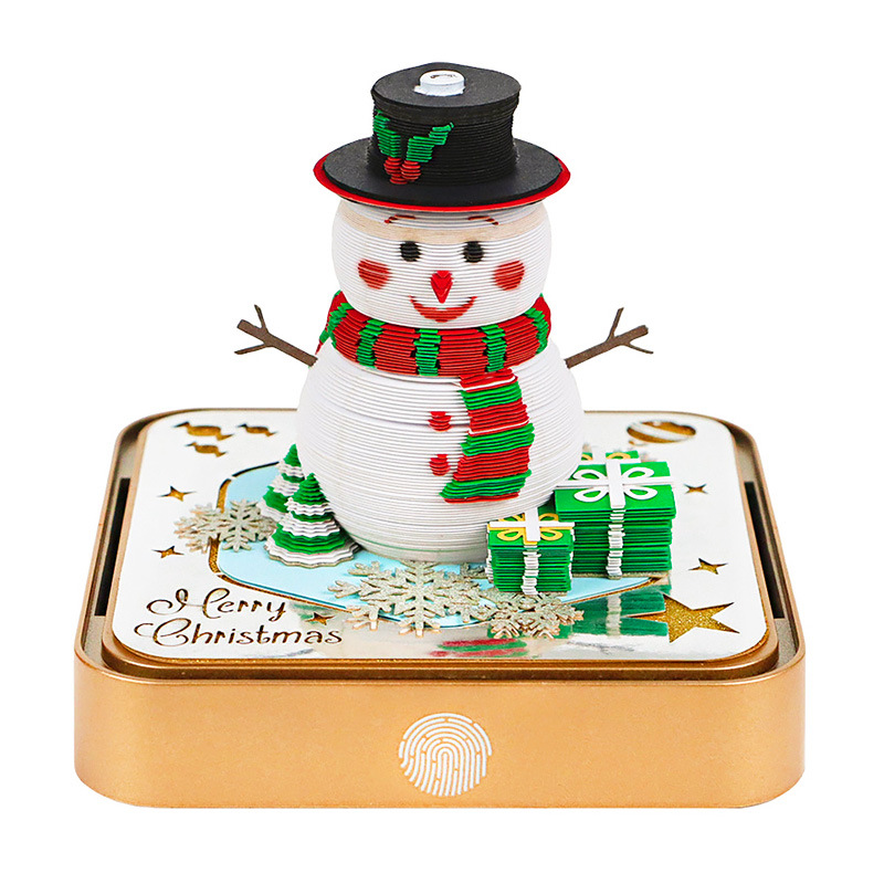 Picture of Cross-Border Christmas Gift Tree House Paper Carving Calendar Desktop Ornament Business Meeting Cultural and Creative Souvenir 3D Stereo Sticky Notes