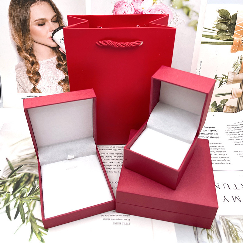 Jewelry necklace jewelry box Gold store jewelry store Wholesale gift jewelry packaging box ring pendant necklace box