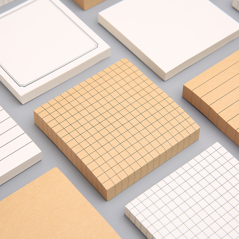 Kraft Paper Post-it Notes Creative Notes Can Be Tearable Student Sticky Notes Checked Message Paperbook n Post-it Notes