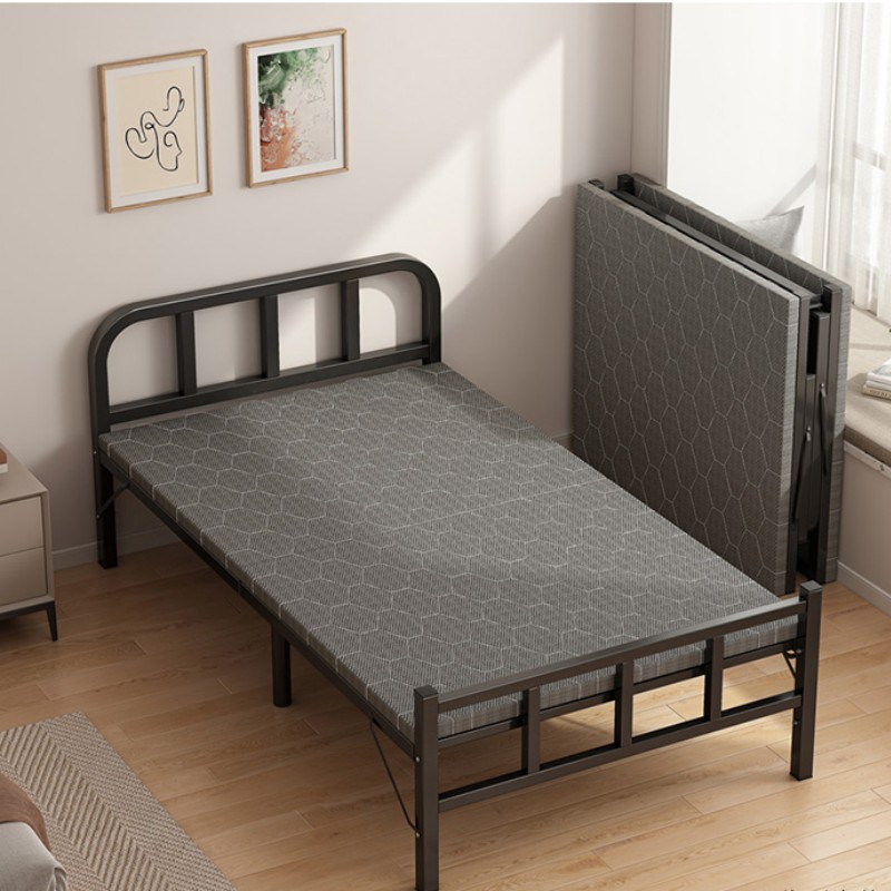 Picture of Single Office Nap Bed Rental Room Nap 1.2m Hard Plate Iron Frame Bed Multi-Functional Bed Foldableing Bed