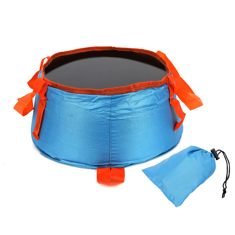 Picture of AYXSEE outdoor folding portable water basin travel camping Hotel Hotel wash face wash feet wash basin delivery storage bag