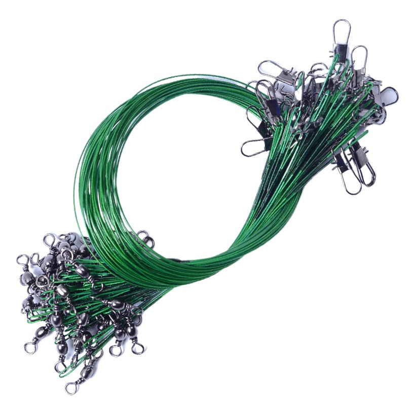 Wholesale Luya steel wire anti-bite wire with eight-shaped ring fishing gear accessories fishing front wire