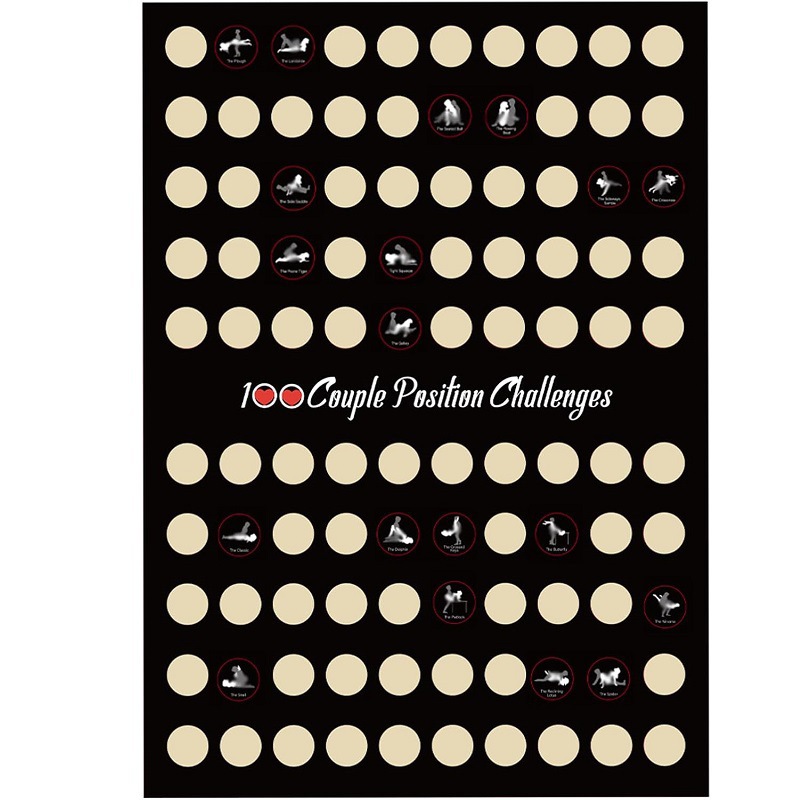 Picture of Cross-border New Valentine's Day Scratch Poster 100 Sex Position Challenge Scratch Poster Couple Gift