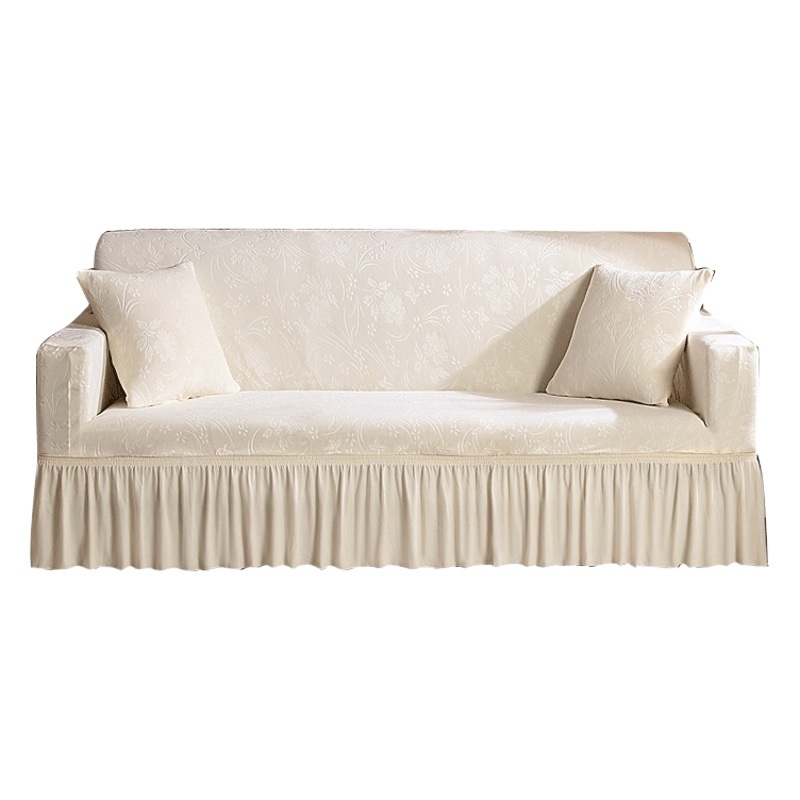 2023 new thickened Crystal velvet light luxury jacquard sofa cover lace all-inclusive stretch sofa cover cover cloth