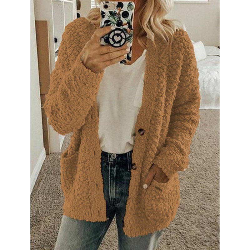 Picture of EBAY Amazon wish2024 autumn and winter explosions European and American women's fashion casual lamb coat plus size