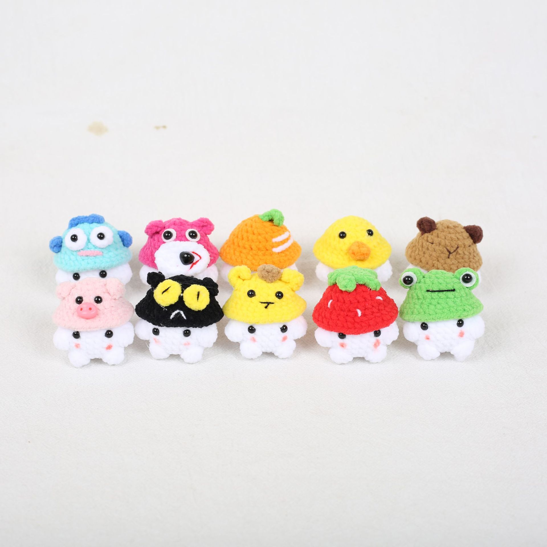 Little Ghost Ball Ornament Handmade Cute Couple Best Friend Keychain Bag Car Pendant Ornament Gift