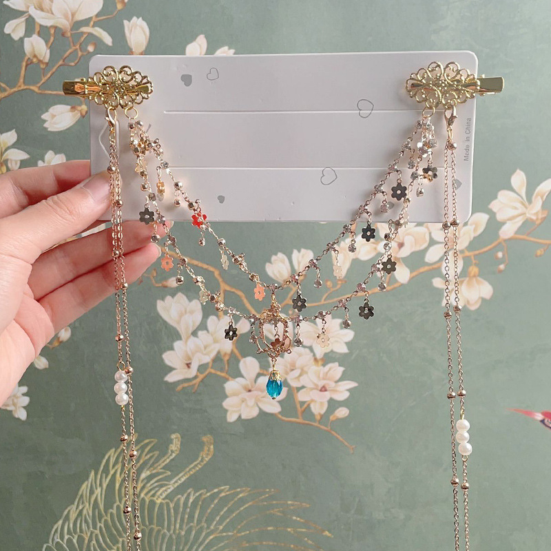 Picture of Forehead Chain New Chinese Style Kidsren's Hair Accessories Girls Han Dynasty Hairpin Ancient Style Hairpin Butterfly Tassel Headdress Forehead Chain