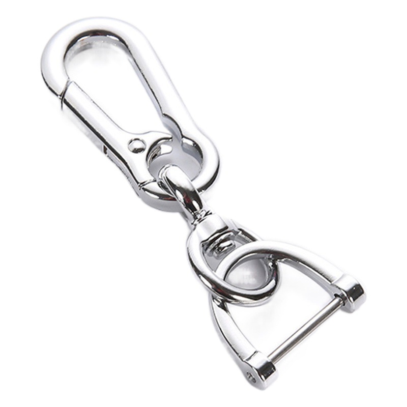 Car key chain 8-character clasp horseshoe clasp anti-lost number plate braided rope key ring pendant simple creative gift