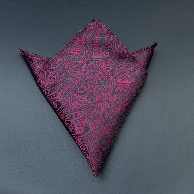 Picture of Men's shirt suit pocket towel polyester small square handkerchief spot wholesale red festive polyester silk