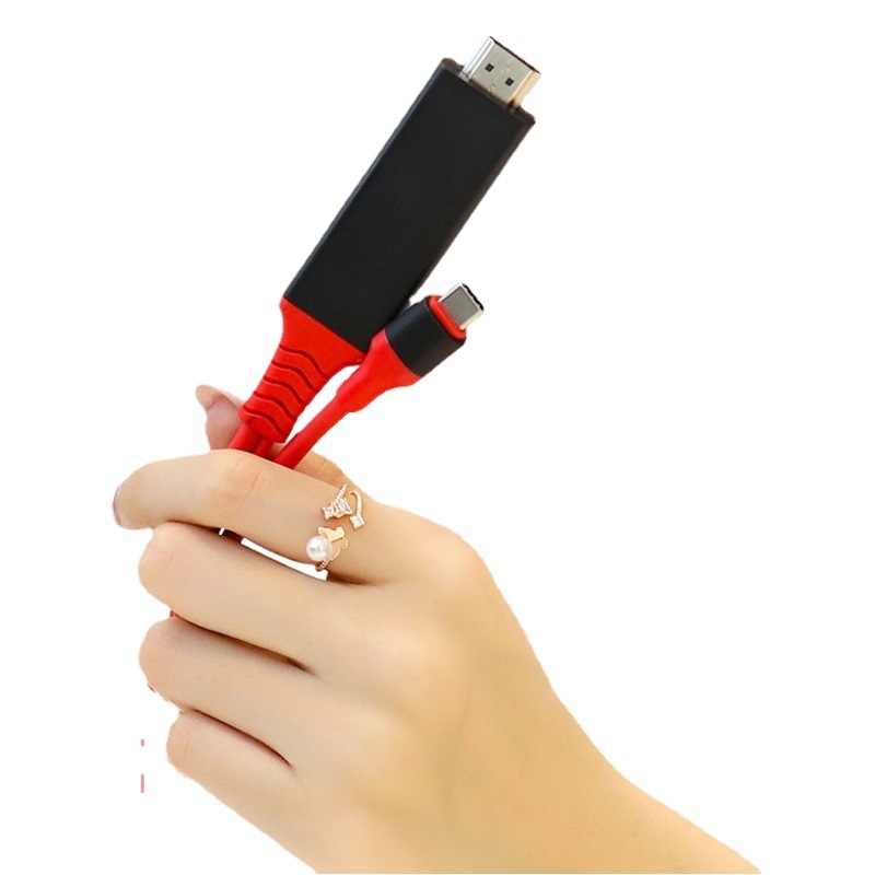 Picture of Type-C Mobile Phone to Same-Screen HDMI High-Definition Cable Projector, Mobile Phone Projection Tv Push Device, Direct Sale from Manufacturer