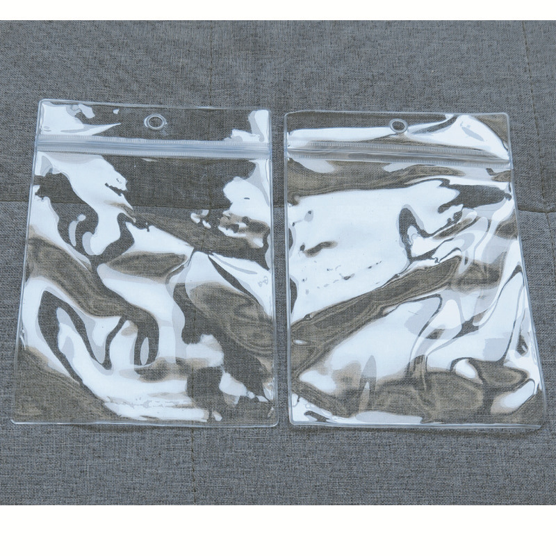 Spot Document Bag Hanging Hole Ziplock Bag Keychain Bag Jewelry Acrylic Refrigerator Magnet Pvc Transparent Plastic Packaging