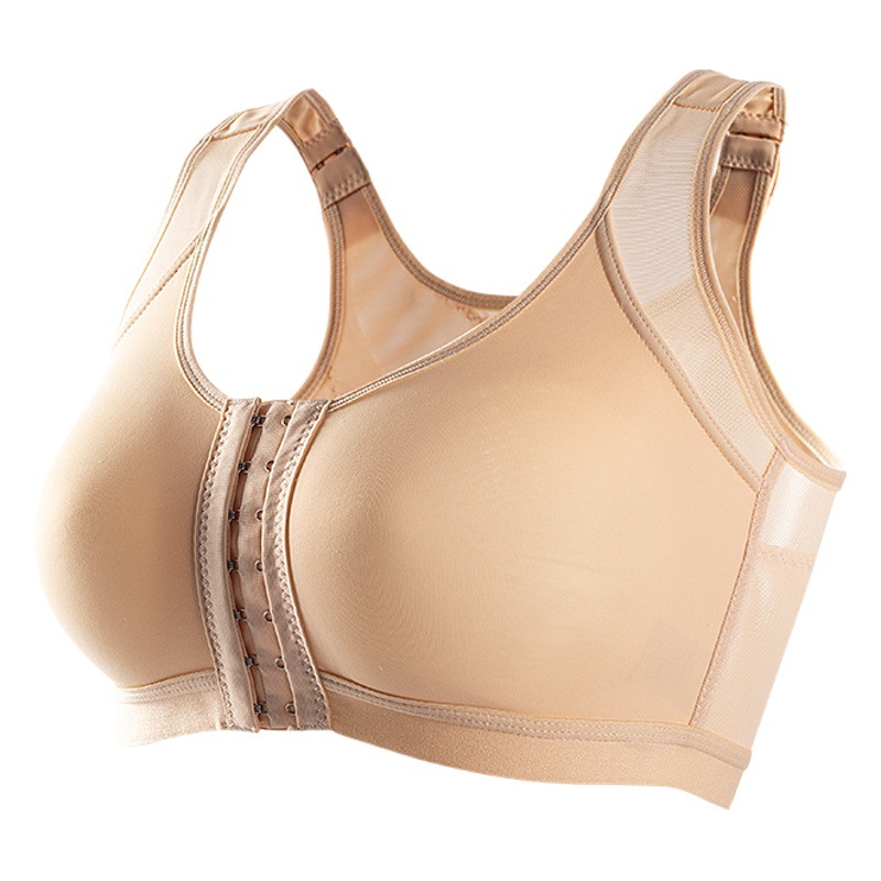 European and American front buckle closed sports bra plus size wireless post-operation underwear Women's Open breast augmentation surgery bra