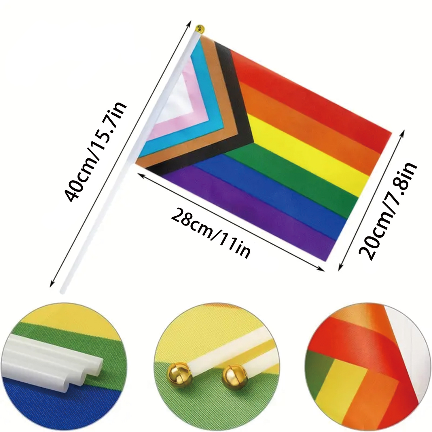 Cross-border Amazon Rainbow Flag 20x 30 Outdoor Courtyard Hand Flag Decoration Event Flag Holiday Flag Wholesale