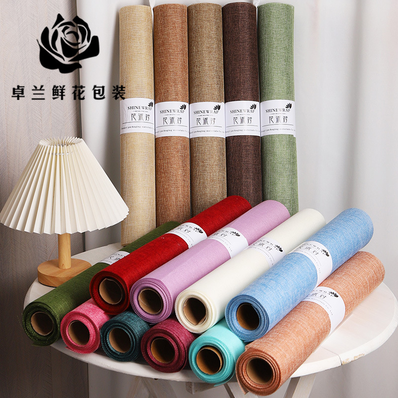Dragon Boat Festival new vintage color linen roll decoration wormwood bouquet flower packaging floral diy material