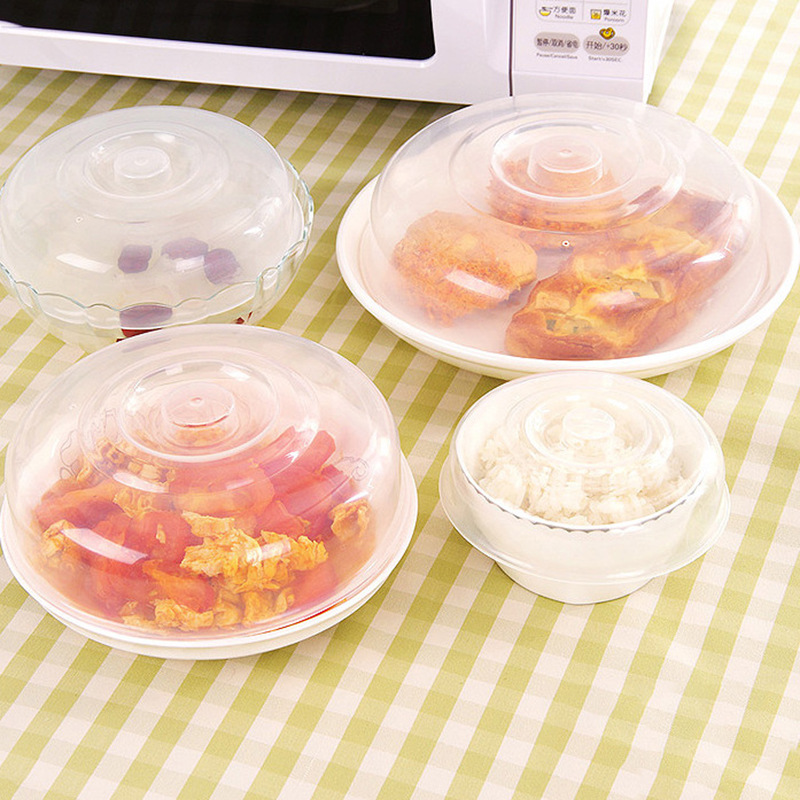 Picture of Microwave Oven Cover Heating Lid Vegetable Cover Kitchen Oil-proof Cover Sealing Cover Rice Bowl Fresh-keeping Cover Plastic Bowl Cover