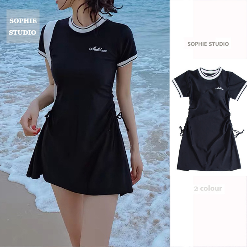Swimsuit Women's Split Conservative Student Skirt Style Slimming Look Korean Ins Sports Super Fairy Hot Spring Swimsuit 2025 New Style