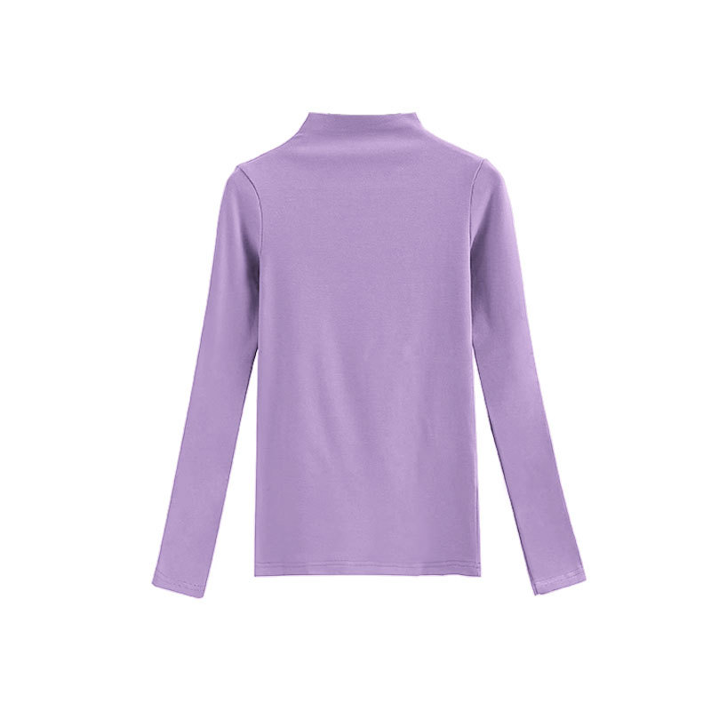 Picture of Warm Suit women's autumn and winter half turtleneck fleece-lined de thin undershirt underwear home wear autumn clothes long pants