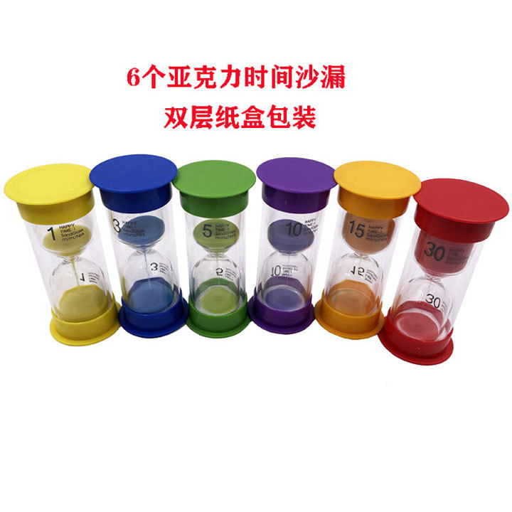 Picture of Creative Gift Set 6 Hourglass combination timer 30 seconds +1+2+3+4+5+10+15+30+60 minutes