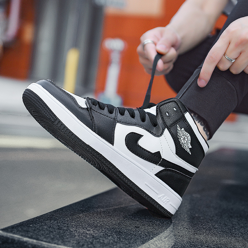High-top Korean-style Trendy Student Board Shoes Four Seasons Couple College Outdoor sneaker Color-matching Fashion Lace-up Casual Shoes