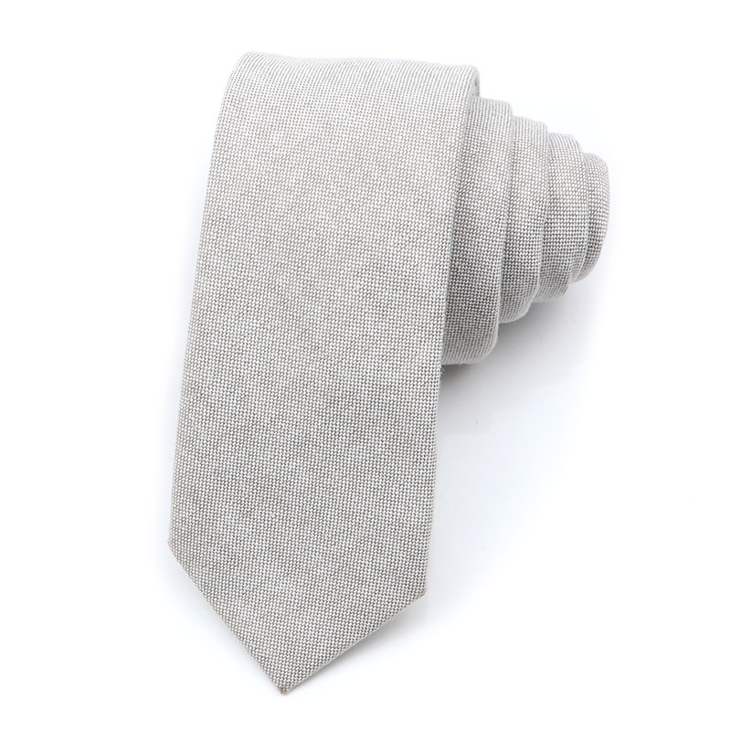 Picture of Cotton and linen tie men's tie casual fashion tie 18 color 6cm ultra narrow tie spot