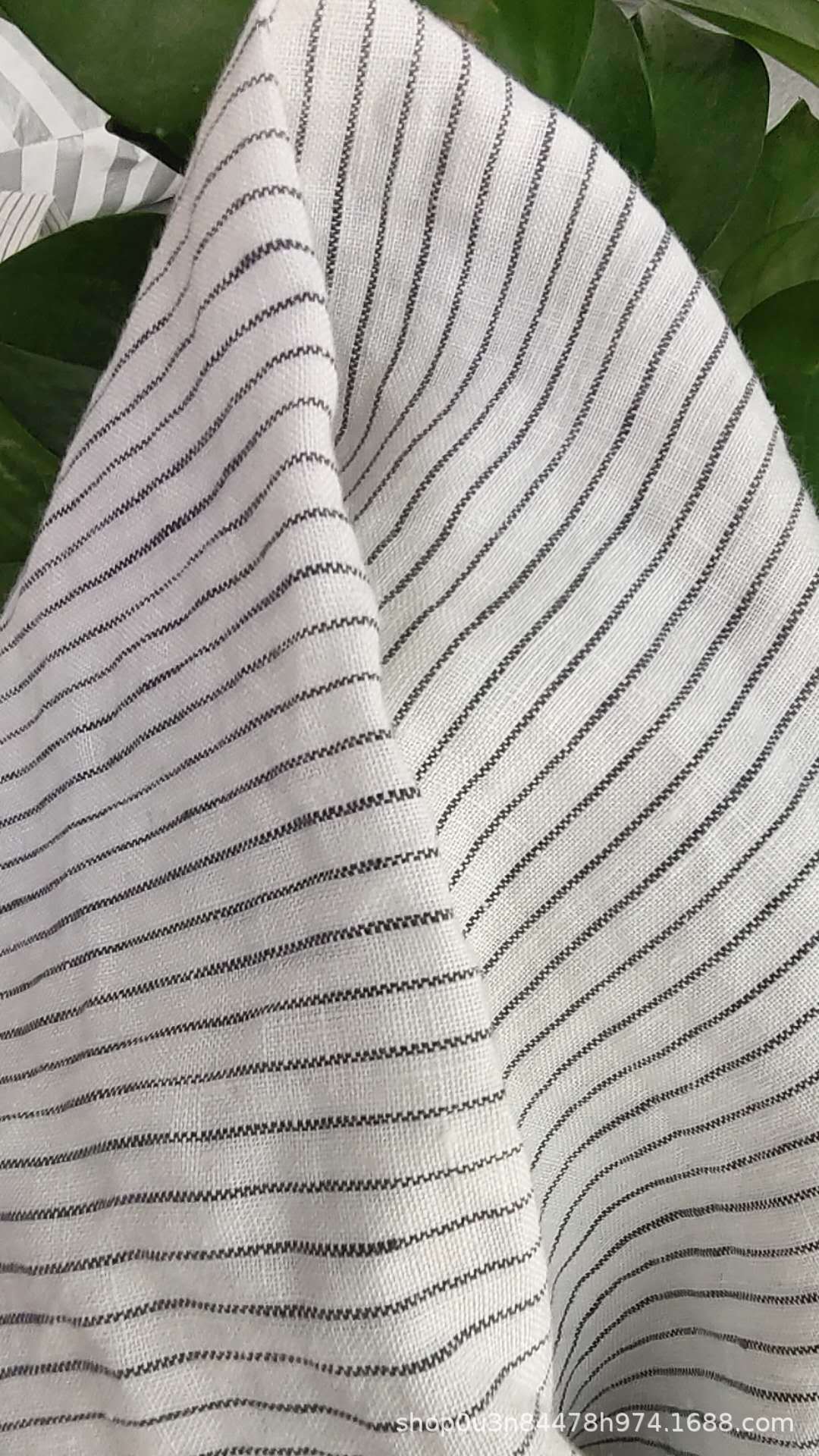 Extra Wide Linen Black and White Stripesd Cloth Linen Yarn-dyed Fermented Washed Vertical Stripesd Cloth Linen Stripesd Four-piece Set