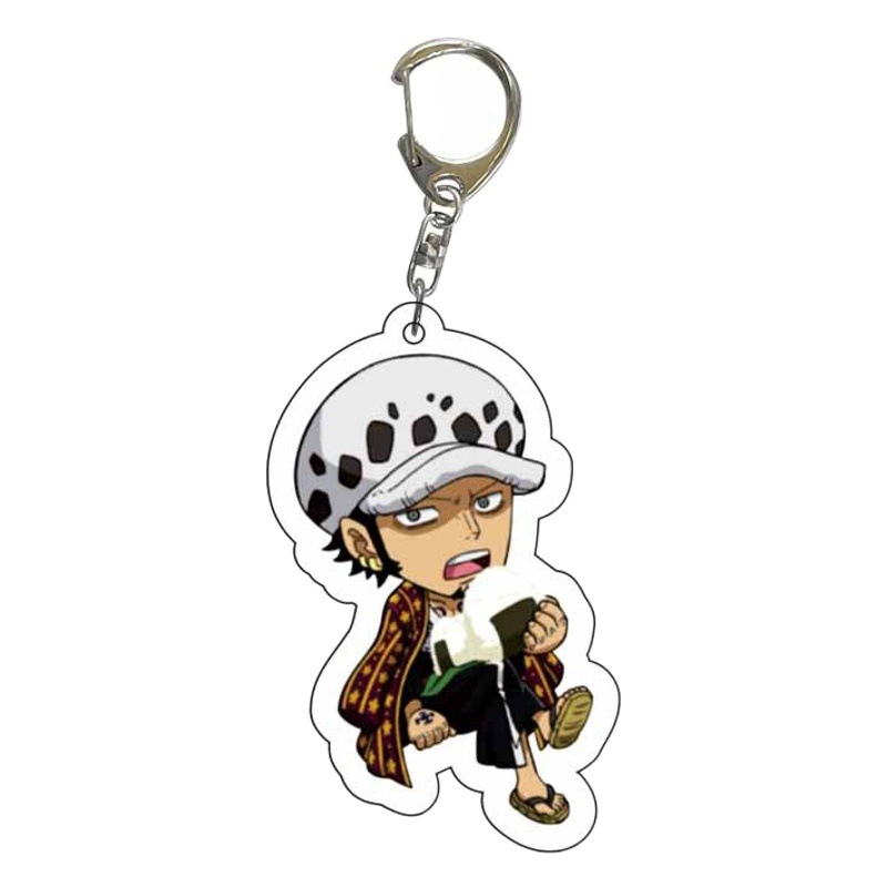 Animation Surrounding One Piece Acrylic Keychain Lufei Solon Transparent Pendant Spot Cross-border Double-sided diy