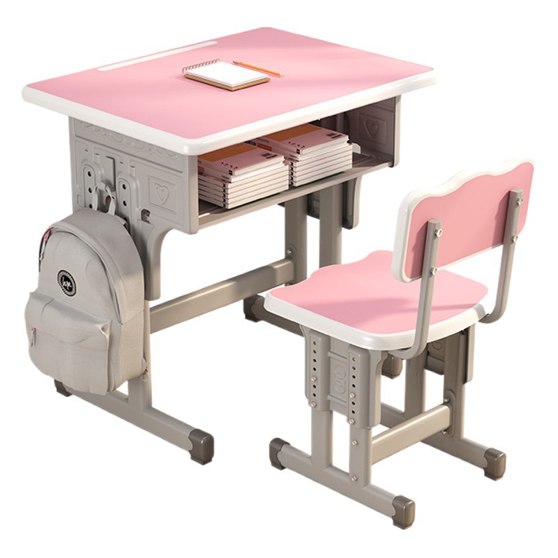 Desks and Chairs Children's Learning Desk Liftable School Primary and Secondary School Students Desks and Chairs Tutoring Class Table and Chair Set Combination