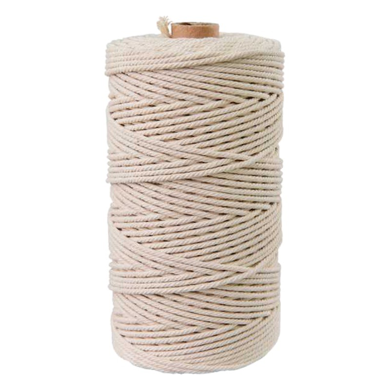 Factory white woven 1-10mm cotton rope handmade diy woven tapestry bundle decorative tag inlaid with cotton