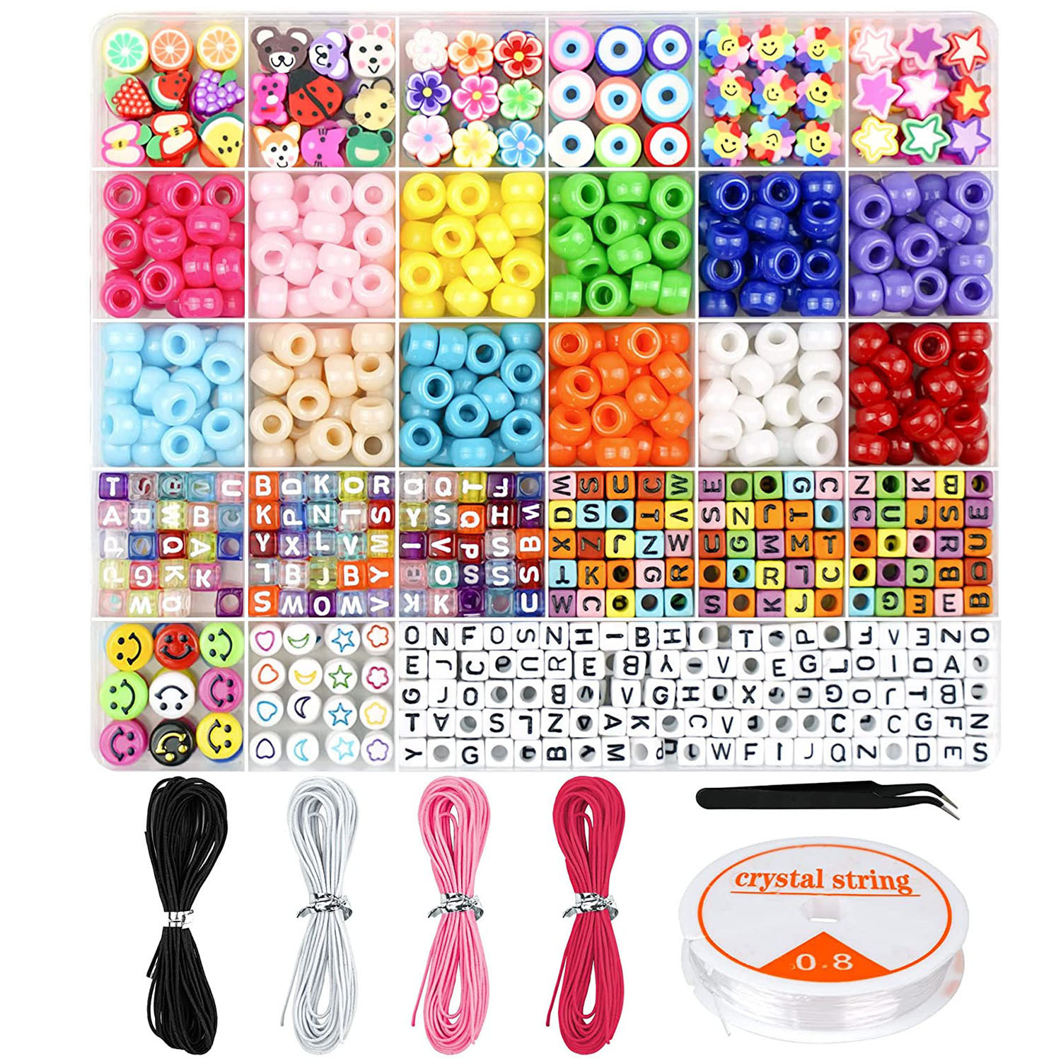 Amazon Animal Fruit Soft Clay Letter Bead Pendant DIY Jewelry Bracelet Necklace Earrings Making Accessories