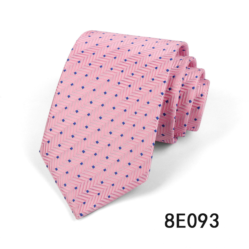 Picture of Men's Tie Business Casual Stripesd Tie 8cm Polyester Jacquard Embroider Print Tie Wholesale Formal Wear