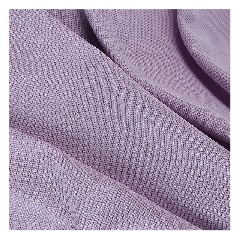 Crocore waffle 230g polyester spandex soft stretch wear-resistant single-sided fine plaid knitted fabric